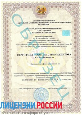 Образец сертификата соответствия аудитора №ST.RU.EXP.00005397-3 Шахунья Сертификат ISO/TS 16949