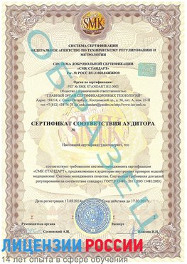 Образец сертификата соответствия аудитора Шахунья Сертификат ISO 13485