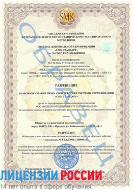 Образец разрешение Шахунья Сертификат ISO 50001