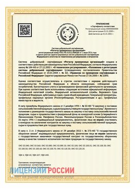 Приложение к сертификату для ИП Шахунья Сертификат СТО 03.080.02033720.1-2020